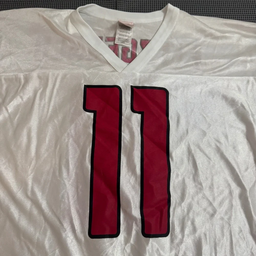 NFL Arizona Cardinals Larry Fitzgerald 11 Jersey White Mens Large L Fan Apparel